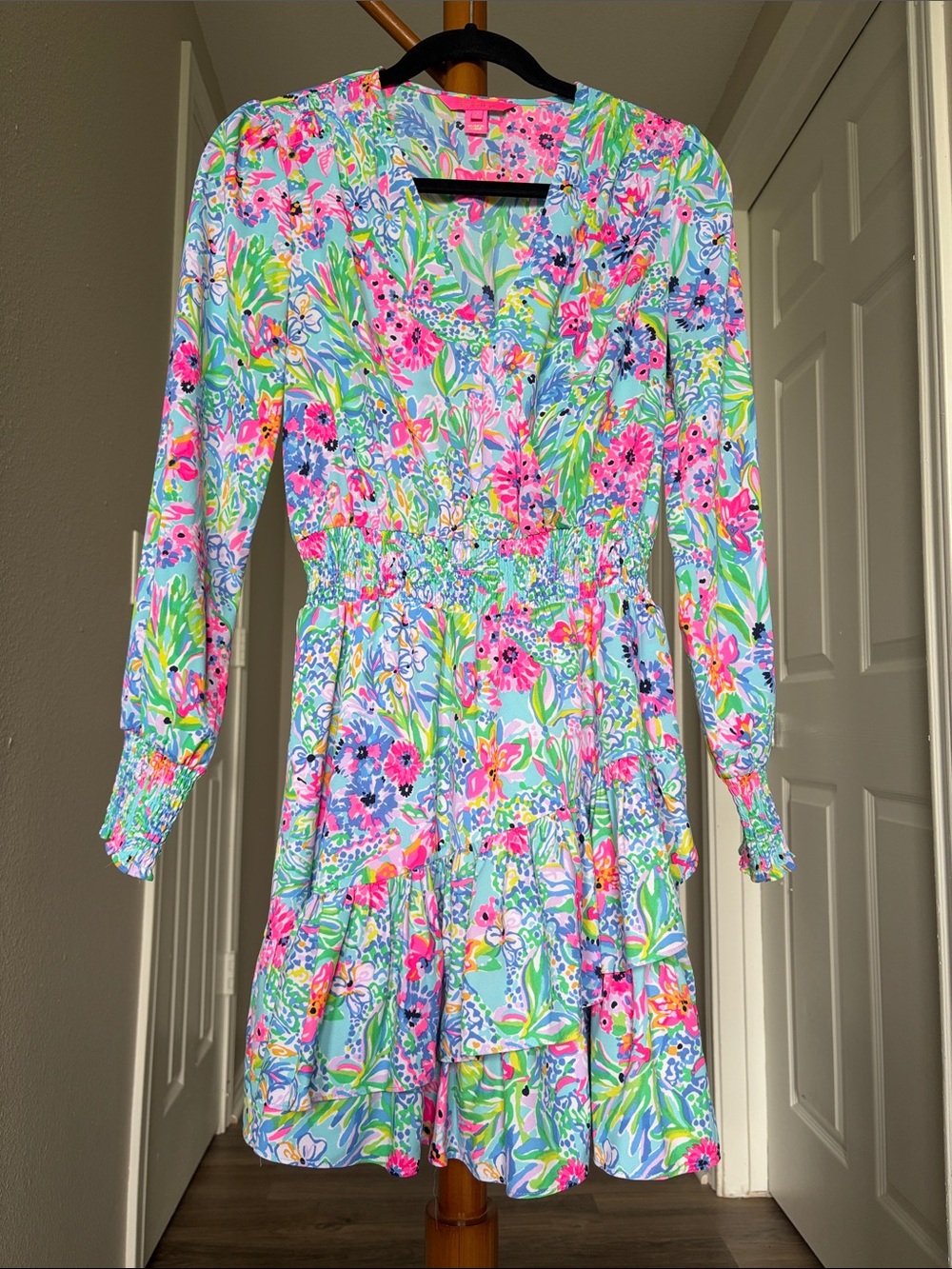 Lilly Pulitzer Cristiana Amalfi Blue Alligator Isle Size 0